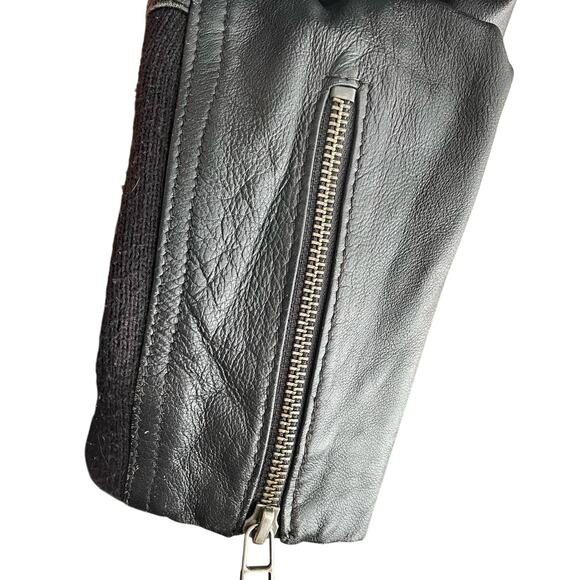 Mango MNG Moto Leather Biker Jacket in Black XSmall Small - Picture 7 of 7